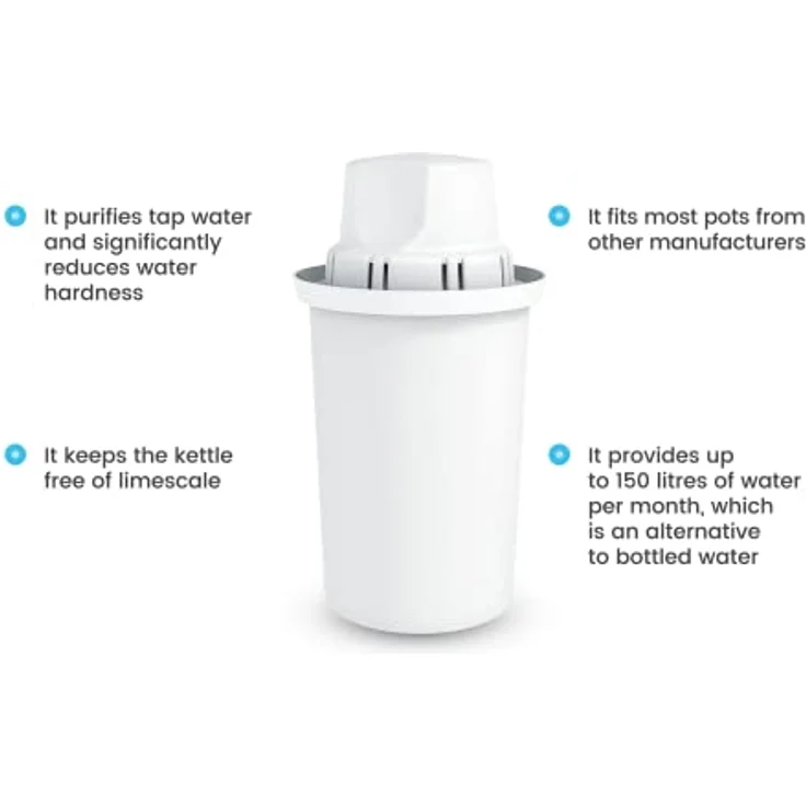 Dafi | Standard Classic Wasserfilter | Ersatz Filter-kartuschen kompatibel mit Brita Classic, PearlCo Classic | Reduziert die Wasserhärte | Alternative zu Flaschenwasser | BPA-frei | 3er-Pack – Bild 3
