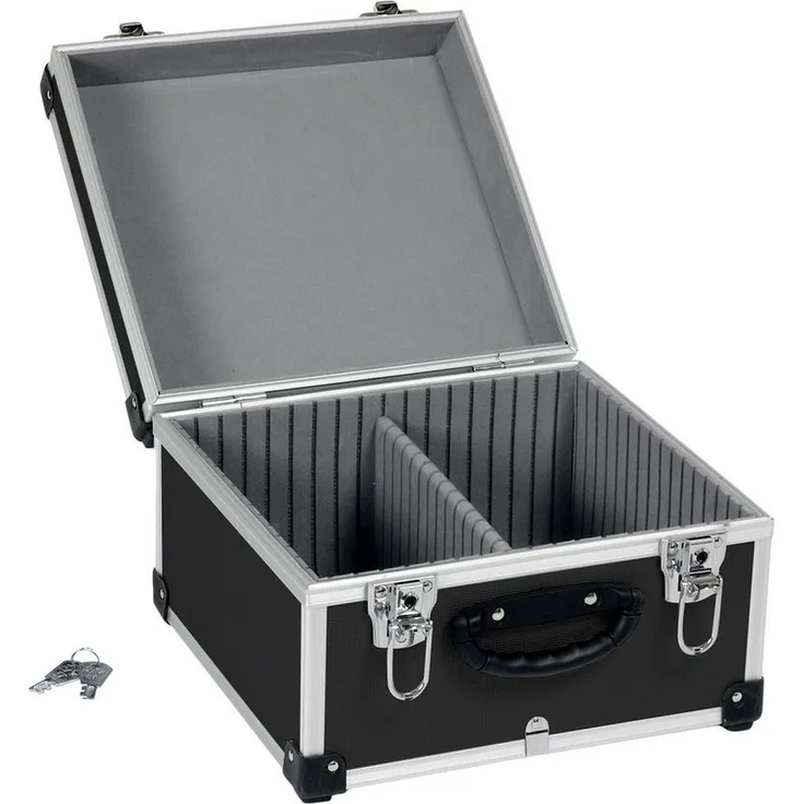anndora CD-Koffer Alukoffer für 40 CD Cases, verstärkte Ecken und Aluminiumkanten