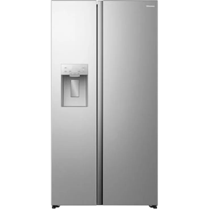 Hisense RS5P528STIC, Freistehender Side-by-Side-Kühlschrank, 528 l, Edelstahl, Amerikanische Tür, No-Frost-Technik, Grau – Bild 1
