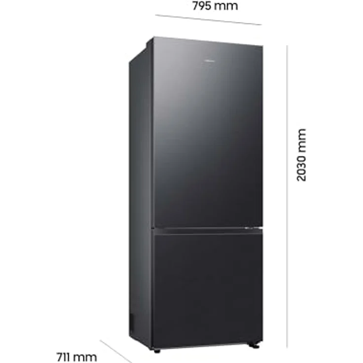 Samsung RB53DG706AB1EF Kühl-Gefrierkombination, 203 cm, 538 l, Extra breit (75 cm), Premium Black Steel, Wifi & AI Energy Mode, Twin Cooling+, Twist Ice Maker – Bild 2