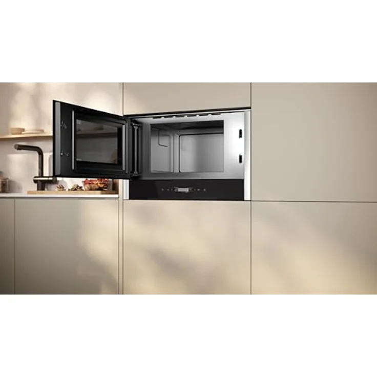 NEFF NL4WR21N1 Einbau-Mikrowelle N70, Integrierbare Mikrowelle ohne Grill 40 x 60cm, Full Touch TFT-Display, Automatikprogramme, Easy Clean, LED-Innenbeleuchtung, Edelstahl – Bild 3