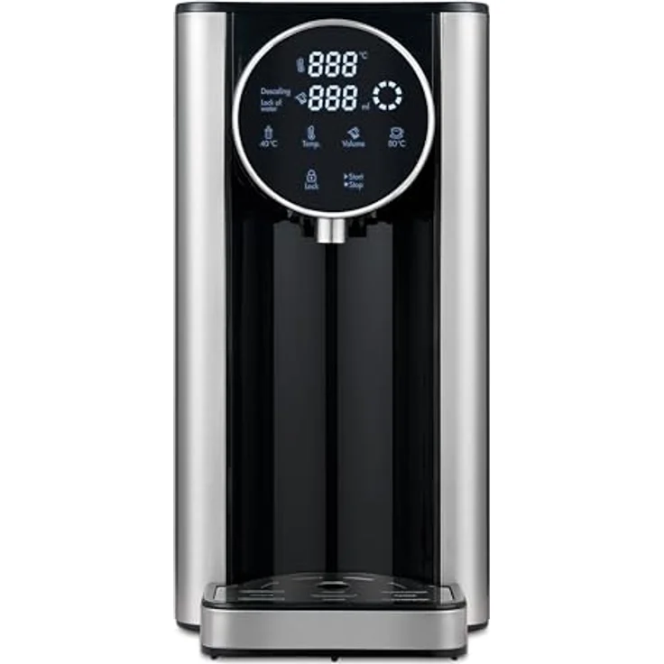 Trisa Wasserkocher Trisa Silver Stream Heißwasserspender Edelstahl mit Touch-Display, Tee-Einstellung und großem Wassertank – Bild 2