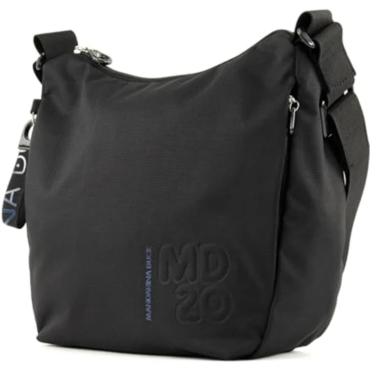 Mandarina Duck Beuteltasche MD20 Hobo QMTV1, sportliche Umhängetasche aus Nylon-Polyester-Mix, schwarz, 31.5 x 12 x 28 cm – Bild 3