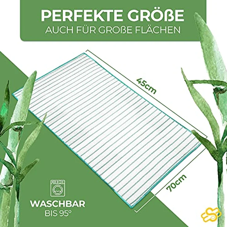 Muxel Bambus Tücher - Bambus Geschirrtücher - Extra saugfähiges Putztuch - Weiche Bambuslappen zum Polieren, Abtrocknen & Wischen - Nachhaltige Bambus Allzwecktücher (10) – Bild 4