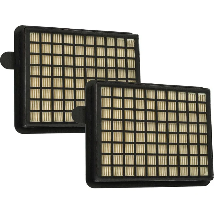 VHBW 2x Staubsaugerfilter kompatibel mit Fakir Prestige Blue Line - HEPA-Faltenfilter Schwarz/Weiß, hohe Filterleistung für allergikerfreundliche Raumluft