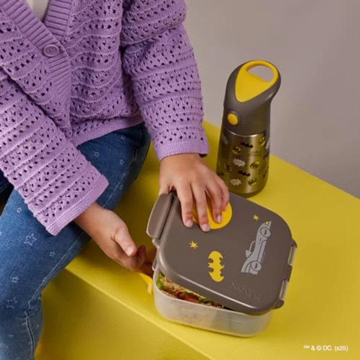 B.Box Batman Lunch Box, Pausenbox für Kinder, sturzfest, BPA-frei, mittel – Bild 9