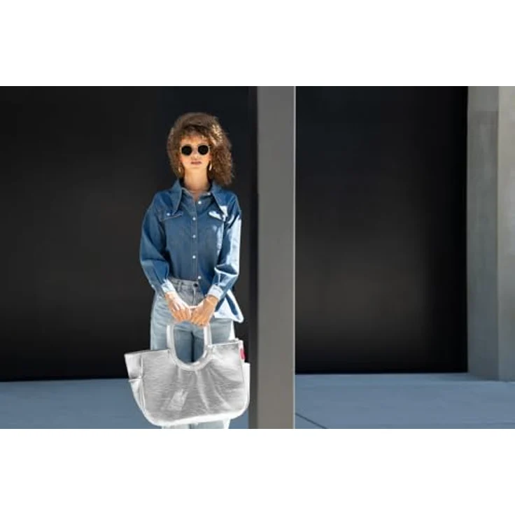 reisenthel Loopshopper L, Shopper Tasche 46 cm, silberfarben, 100% PET – Bild 8