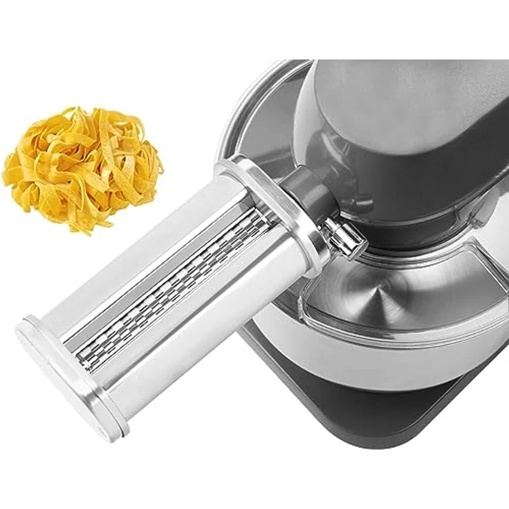 ECG Forza 6000 Fettuccine Nudelvorsatz Kompatibel mit ECG Forza 6600 Metallo, Aufsatz für selbstgemachte Pasta in Edelstahl - Ecg – Bild 3
