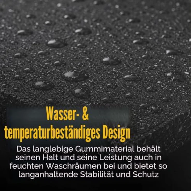 Mario10 Anti-Vibrations-Waschmaschinenmatte, 60x60x1,5 cm, geruchsneutral und wasserdicht, Gummimatte, Made in EU – Bild 4