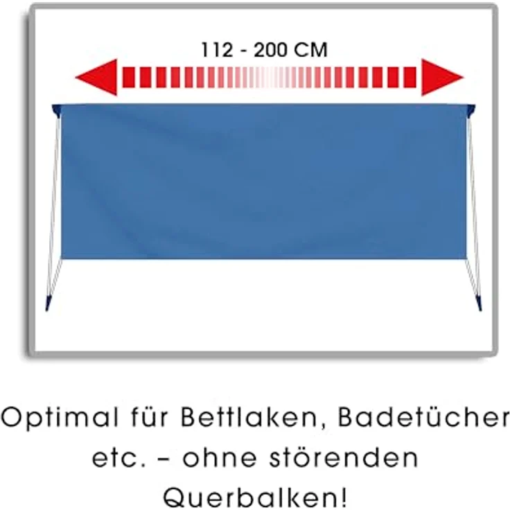 CasaSi Teleskop Bettwäsche Wäscheständer 20m CasaFlex - ausziehbar, Stahl, epoxidpulverbeschichtet, Schwarz – Bild 5