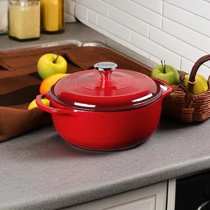 Lodge Dutch Oven liert 4.5 Qt rot – Bild 5