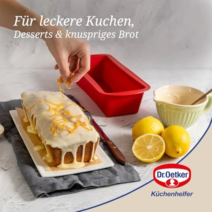 Dr. Oetker Kastenform 24 cm Flexxibel, Königskuchenform aus Silikon, Brotbackform für eindrucksvolle Kreationen, hochwertige Silikon-Kuchenform, Menge: 1 Stück – Bild 4