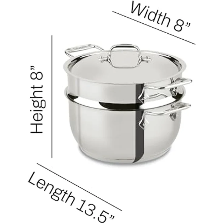 All-Clad E414S564 Edelstahl-Dampfgarer-Kochgeschirr, 5 Quart, silber ? 2100078498 – Bild 8