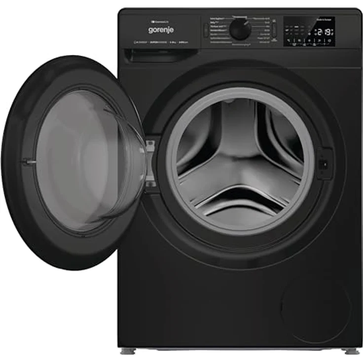 Gorenje WPNEI84A1DTSB Waschmaschine mit Dampffunktion, 8 kg, 1400 U/min, 15 Programme, Totaler AquaStop, Wave Active Trommel, ExtraHygiene, PowerWash, Schwarz – Bild 3