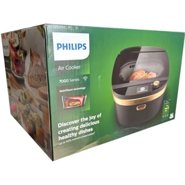 Philips Dampfgarer NX0960/90, Air Steam Cooker der Serie 7000, NutriFlavor Technologie, 1600,00 W, Silber – Bild 10