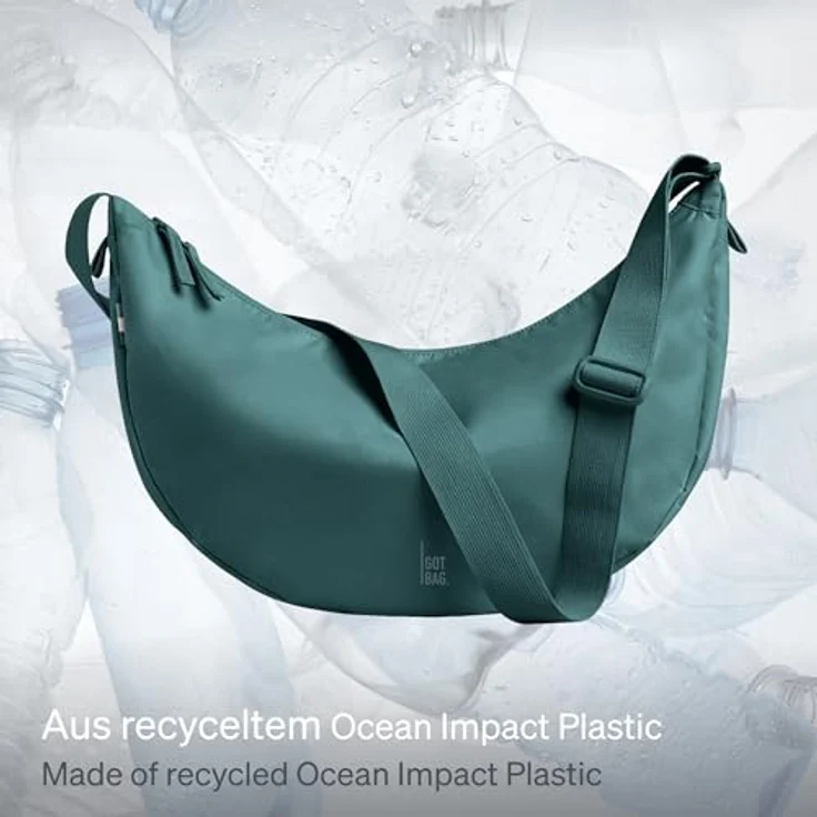 Got Bag Moon Bag Umhängetasche, 45 cm, 100% Polyester, grün – Bild 3