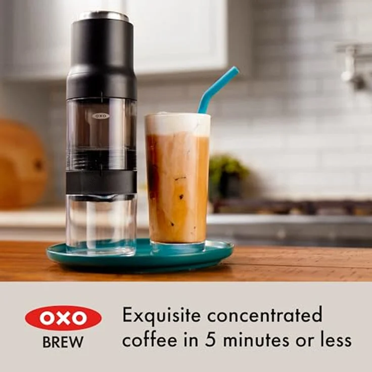 OXO Good Grips Rapid Brew Kaffeebereiter, Heiß in 2 Minuten, Cold Brew in 5 Minuten, ohne Strom, Edelstahlfilter, kompakt und leicht – Bild 4