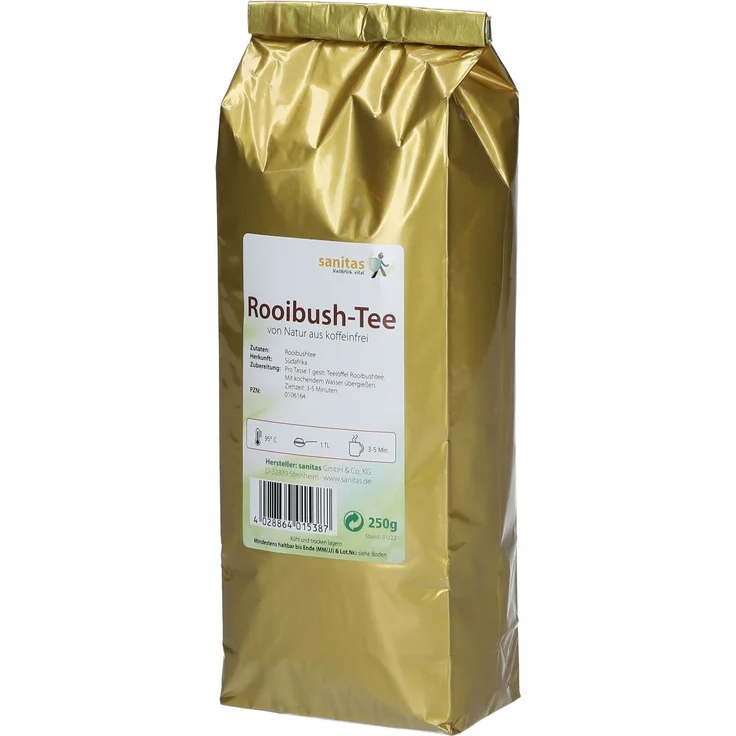 sanitas Rooibush Tee, 250 g, aromatischer Kräutertee ohne Koffein