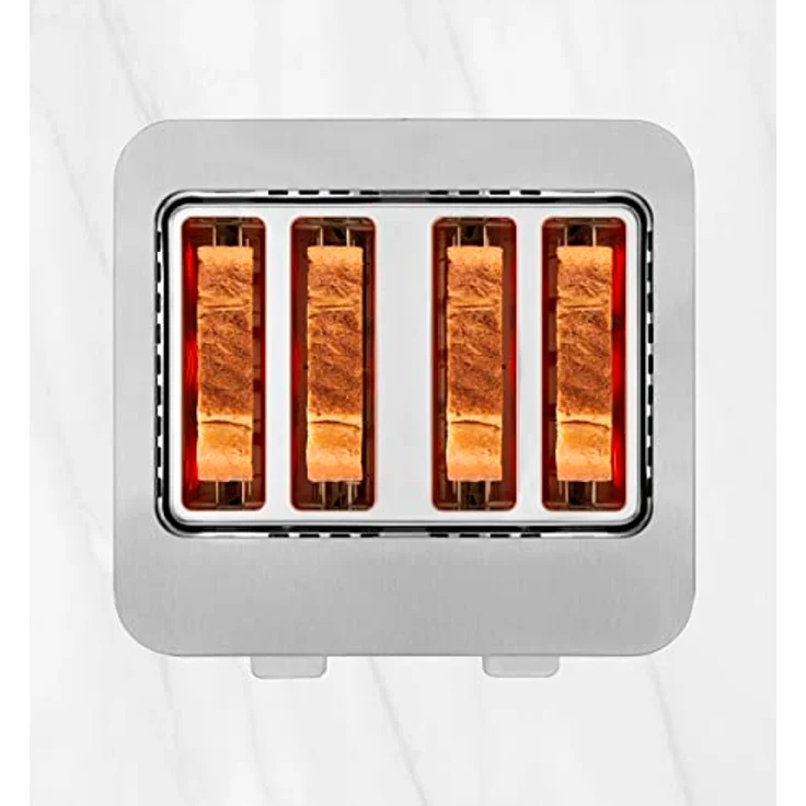 Ufesa Quartet Delux Toaster 4 Scheiben, 2 digitale LCD-Bildschirme, 1500 W, 4 breiter Schlitze, 7 Bräunungstufe – Bild 4