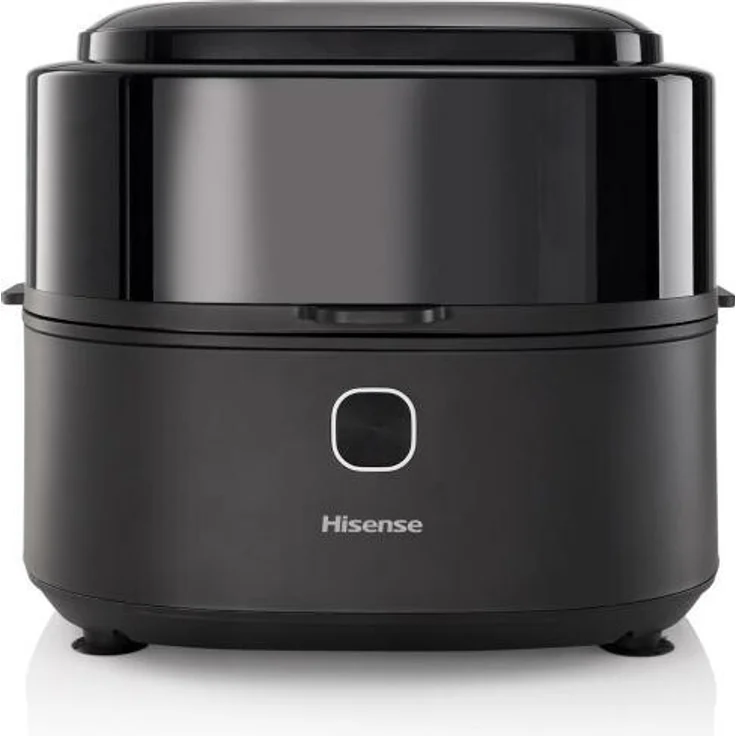 Hisense HAF1350DR Friteuse Single 6,7 L Schwarz, 1350 W, 4 voreingestellte Programme, Rührtechnologie