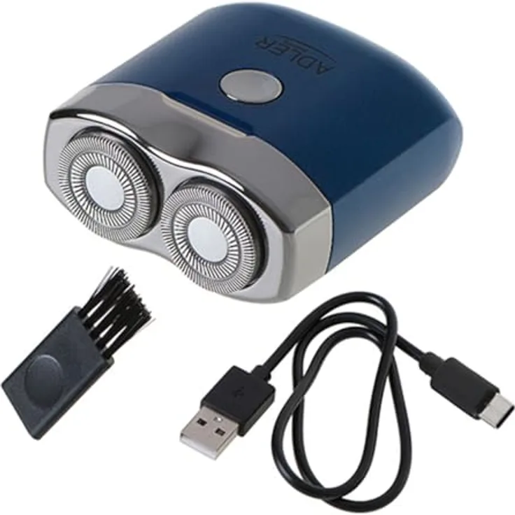 ADLER Herrenrasierer AD 12345, 3 bewegliche Köpfe, 90 Minuten Akkulaufzeit, abnehmbare und waschbare Rasierköpfe