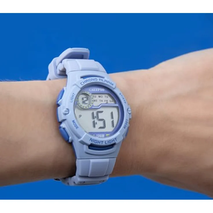 CALYPSO WATCHES Chronograph Junior Collection K5852/2, digitale Kinderuhr mit Datum, Stoppfunktion, hellblau-blau, wasserdicht bis 10 bar – Bild 2