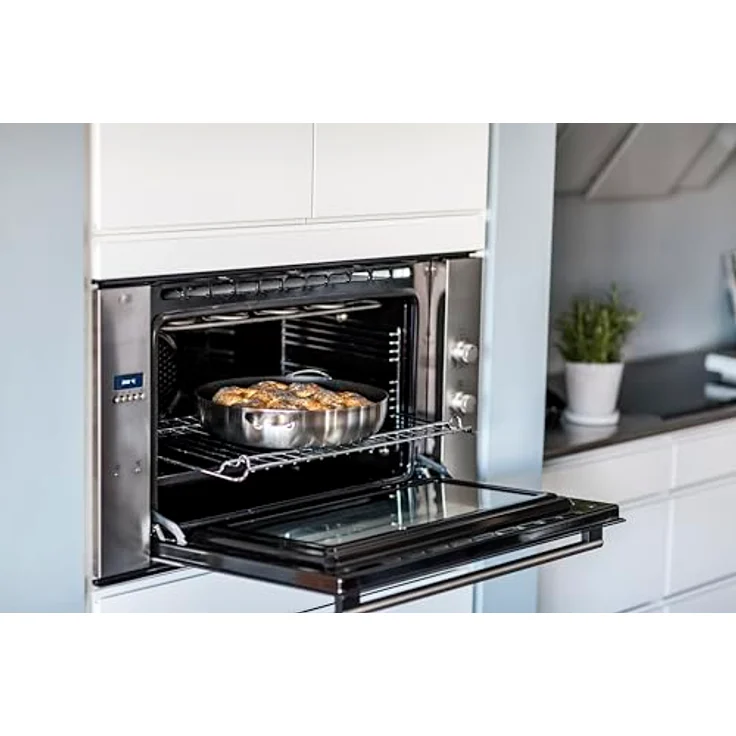 Scanpan CTX Schmorpfanne mit Deckel 32 cm | 5-schichtige Konstruktion | Für alle Herdarten geeignet | Multifunktionale Pfanne Induction | Stratanium Antihaftbeschichtung | Ofenfest, gebürsteter Stahl – Bild 5