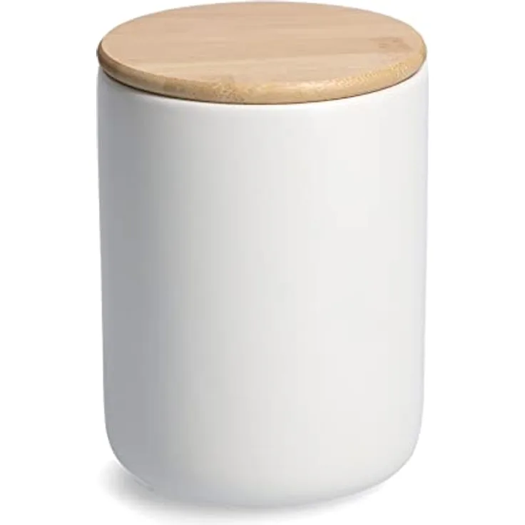 Vorratsdose Steingut Weiß mit Holzdeckel 1150 ml Zeller Present Vorratsdose Steingut Weiß mit Holzdeckel 1150 ml Zeller
