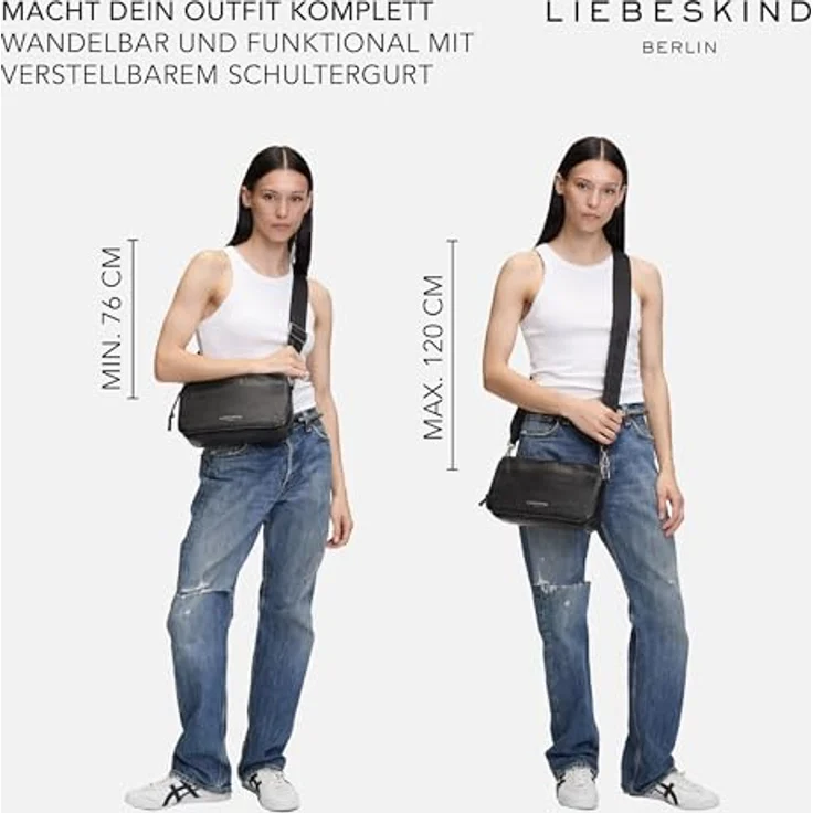 Liebeskind Clarice Umhängetasche, 100% Leder, 27 cm x 8 cm x 15 cm, braun – Bild 4