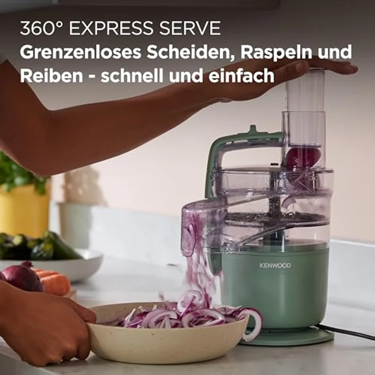 KENWOOD FDP23.380GR Multipro Go Küchenmaschine, 900W, 1,3 l Behälter, Grün, für Smoothies, Schneiden, Reiben, Pürieren und Teig Kneten – Bild 3
