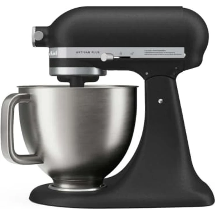 KitchenAid 5KSM50PKVE Artisan Plus Küchenmaschine, 4,7L mit 325 Watt Motor, Gusseisen Schwarz, inklusive Edelstahlaufsätzen und integrierter Schüsselbeleuchtung – Bild 5
