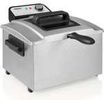 Princess Fritteuse, 5 L Fassungsvermögen, 3270 W, Kaltzonen-Technologie, Sichtfenster, Edelstahl, Doppelthermostat, leicht zu reinigen