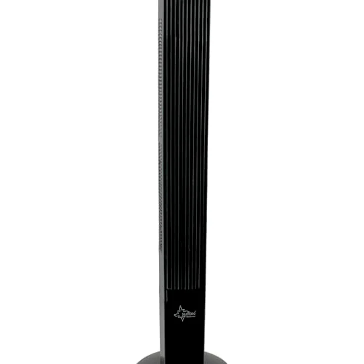 Turmventilator mit Fernbedienung, Timer | Standventilator Schwarz | CoolBreeze 12000 - Leise 45 Watt | Fan Stand Ventilator 3 Stufen | Lüfter Windmaschine | für Schlafzimmer, Büro | von SUNTEC – Bild 2