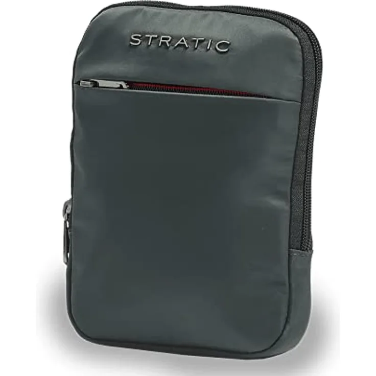 Stratic Pure Body Bag Crossbody Bag, nachhaltige Umhängetasche, wasserabweisend, Kartenfach, Masken- Hygienefach, Dark Green