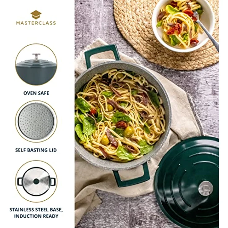 MasterClass Cast Aluminium 4L Round Casserole Dish with Lid – Bild 5
