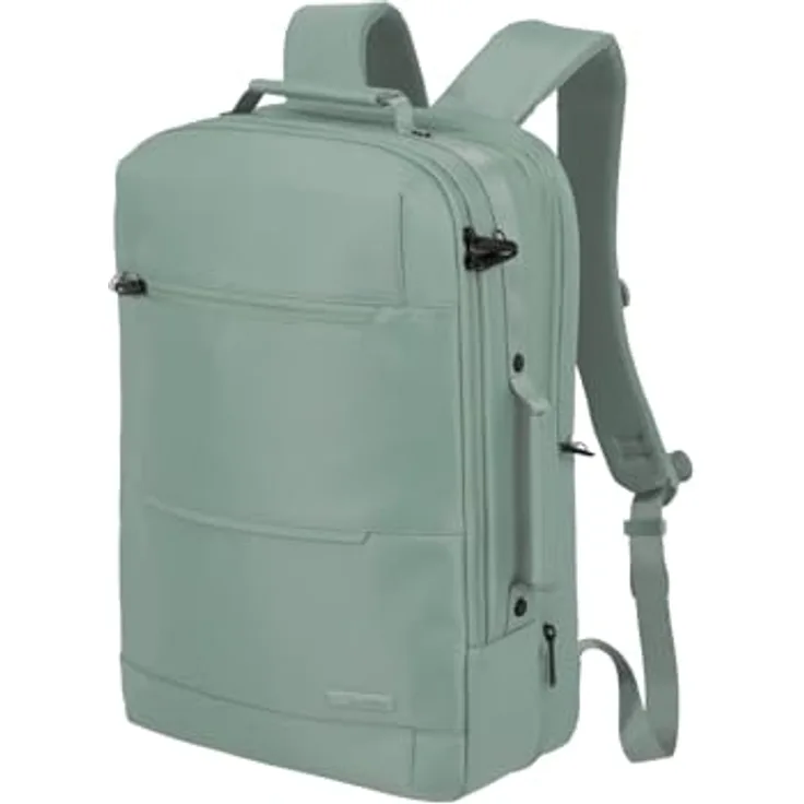 travelite Daypack Workfloow, Nylon Rucksack mit 41 cm Laptopfach, Beckengurt und Trolley-Styling