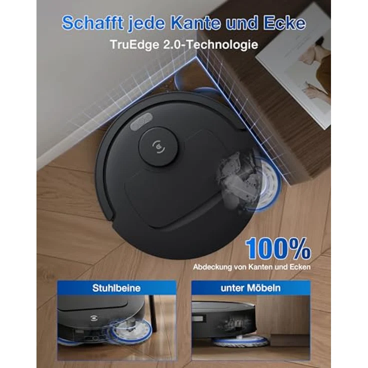 ECOVACS DEEBOT T30C Gen2, Nass-Trocken-Saugroboter mit Beutel, 25.000 Pa Saugleistung, ZeroTangle-Technologie, automatische Absaugung und Selbstreinigung – Bild 3