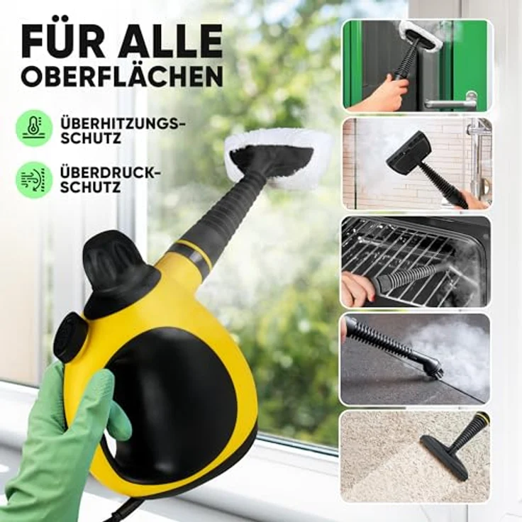 Clatronic DR 3653 Dampfreiniger inkl. 9-teiligem Zubehör, extra 5 m langes Kabel – Bild 5