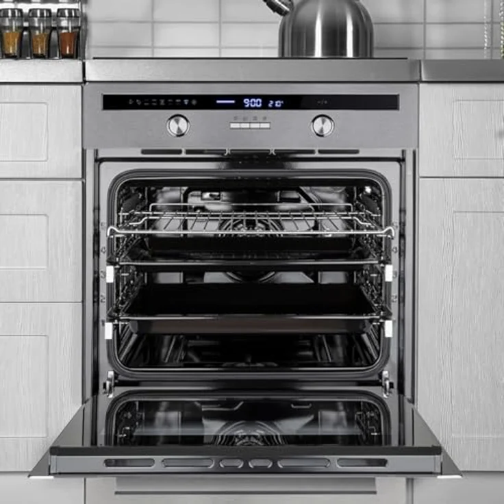 KKT KOLBE Autarkes Herdset 60cm mit Einbaubackofen EB8013ED, Kochfeld CH5901RL, Drehspieß, Kerntemperaturfühler, Grill, Heißluft, Teleskopauszüge, Automatik-Timer - SET8013CH59RL – Bild 4