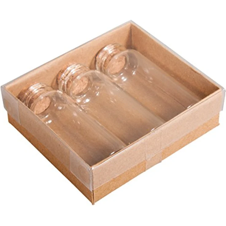 Rayher Glasfläschchen, mit Kork-Deckel, 20 ml, ∅ 2,3 cm, klar, 3er Set – Bild 2