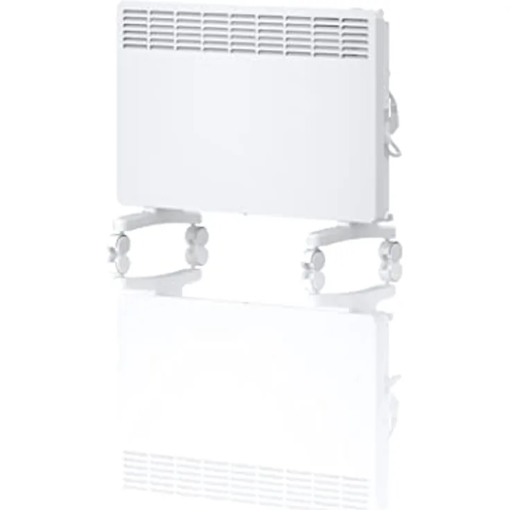 STIEBEL ELTRON neue Elektroheizung Standgerät für ca. 25 m², TÜV geprüft, Konvektor-Heizung mit elektronischer Regelung, 2 kW, energiesparend, LC-Display, Rollen, 204451, Weiß