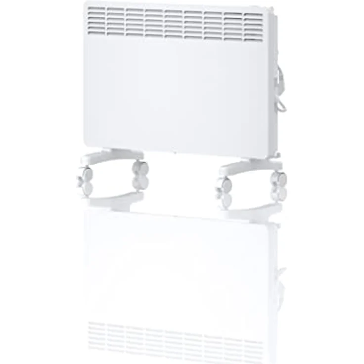 STIEBEL ELTRON neue Elektroheizung Standgerät für ca. 25 m², TÜV geprüft, Konvektor-Heizung mit elektronischer Regelung, 2 kW, energiesparend, LC-Display, Rollen, 204451, Weiß – Bild 1