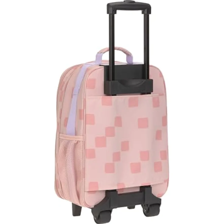 LÄSSIG Weichgepäck-Trolley, 2 Rollen, geometrisches Muster, 22 l Volumen, rosa – Bild 3