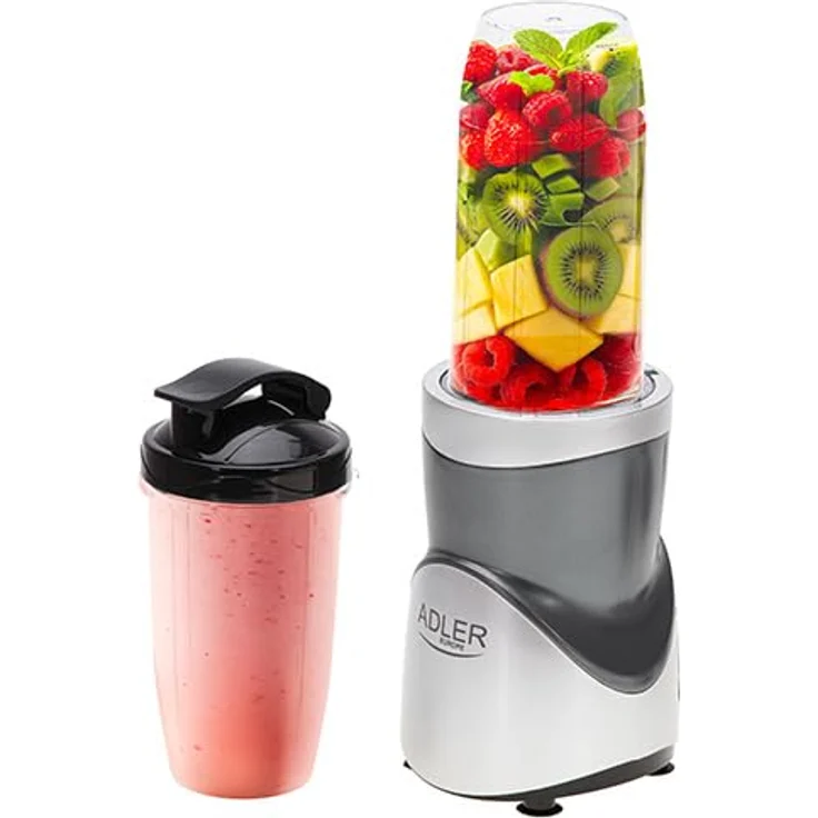 Adler Smoothie-Maker AD 4084, Standmixer mit Eiszerkleinerungsfunktion und BPA-freien Materialien, silber – Bild 5