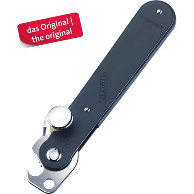 Westmark Hebeldosenöffner mit Kapselheber, Länge: 14,9 cm, Stahl, Original Sieger, Schwarz, 11214460 – Bild 5