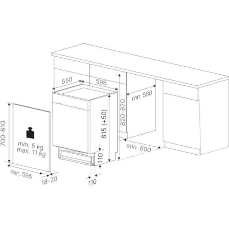 Küppersbusch G 6594.0v K-Series.5, Vollintegrierbarer Einbaugeschirrspüler mit 16 Maßgedecken, 8 Programmen, Direct Touch-Control und LED Display – Bild 3