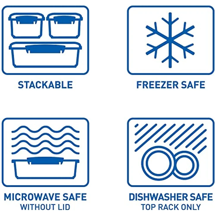 Sistema 1880 Vorratsbox Klip-it 9,67l, Plastik, Transparent-Blau, 16 x 36 x 24 cm – Bild 6