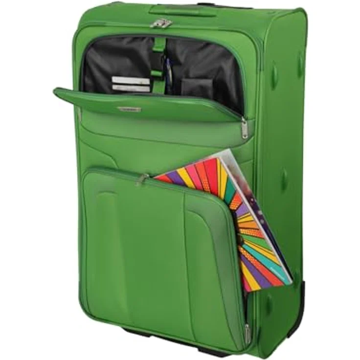 Travelite Weichgepäck-Trolley 2W Trolley, 2 Rollen mit 80l Volumen, Green – Bild 6