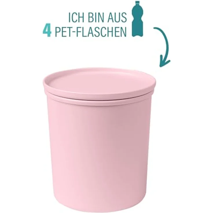 AWAVE Frischhaltedose rund 800 ml, luftdicht, rosé, aus recycelten PET-Flaschen, Mehrweg, lebensmitteltauglich – Bild 2