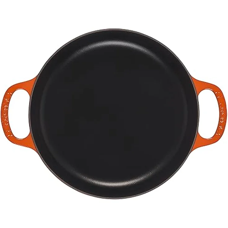 LE CREUSET Signature Gusseisen-Pfanne, 27,9 cm, Flamme - Emailliertes Gusseisen für hervorragende Wärmeverteilung und -speicherung – Bild 3